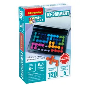 Настольная логическая игра-головоломка "IQ-ЭЛЕМЕНТ", компактная, БондиЛогика Bondibon - фото 1